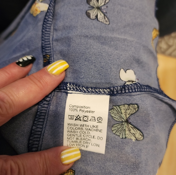 SHEIN Women's Butterfly Print, Flounce Sleeve, Hem Knot Front Dress NWOT - Picture 13 of 14